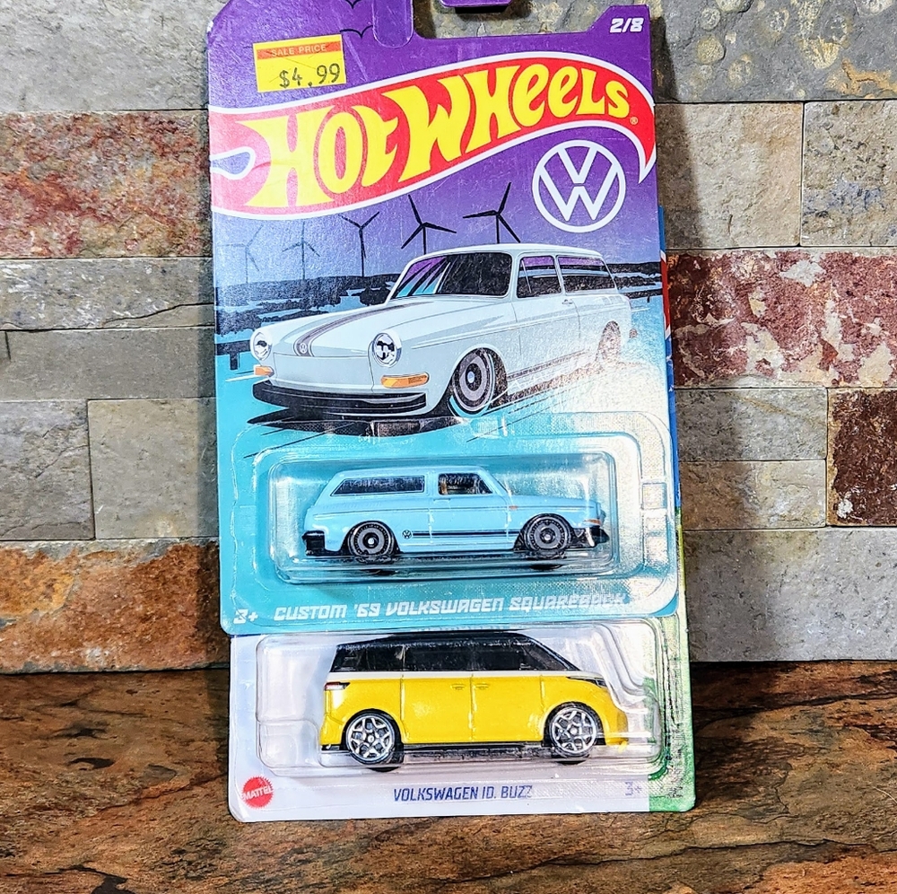 Hot Wheels 2- Lot Random Volkswagen Vehicles • Both Are 1/64-Scale Mattel •